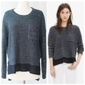 Madewell Alliance Knit  Sweater Sz Large Black